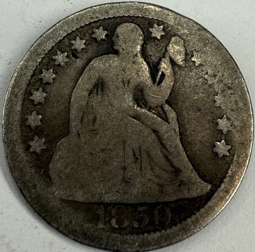 1850 Seated Liberty Dime Exact Coin Imaged #SL303