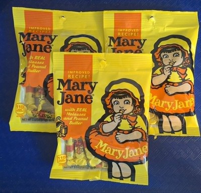 3 x 3 oz. Bags   Mary Jane Candy with Real Molasses and Peanut Butter