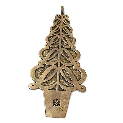 LOEWE Halskette Anhänger Top Charm Weihnachtsbaum Motiv Gold 3,66 x 1,77 Zoll...