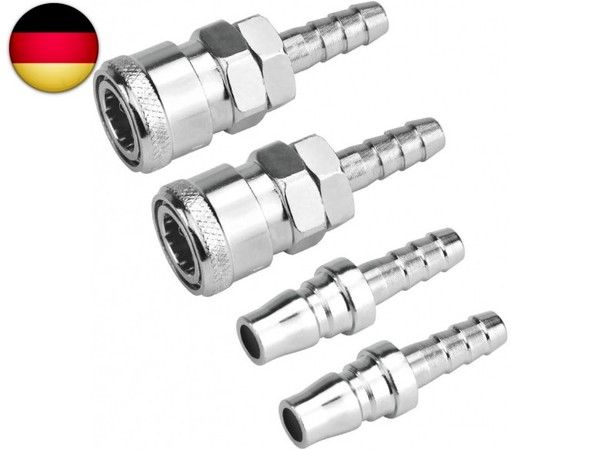 4 StüCk Schlauch Schnellkupplung 8Mm Druckluftkupplung Kompressor Fitting-image