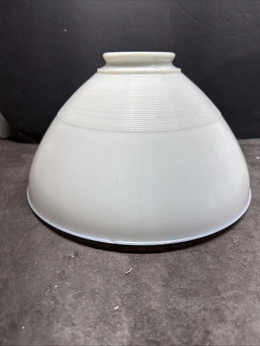 Vtg 10" White Milk Glass IES Glass Floor Lamp Shade Diffuser 2⅞in FITTER