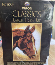 Caron Classics Latch Hook Kit Horse - Open Box / Never Started  20" x 30" Rug
