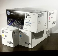 HP Genuine 508A LaserJet Toner  4-Color  BYCM  Office Closure- Briefly Used