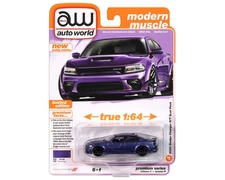 Auto World 1:64 2023 Dodge Charger R/T Scat Pack Purple (Plum Crazy)