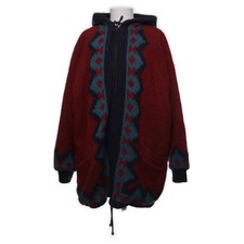 Álafoss, Mantel, Damen, Größe: L, Rot/Blau/Mehrfarbig, Polyester/Wolle #kIy