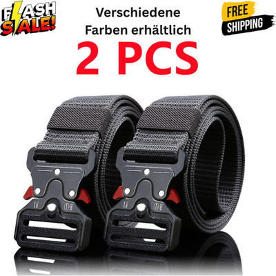 2x Taktischer Gürtel verstellbar Outdoor Jagd Sport robust Unisex Gürtel