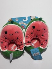 Squishmellow Childrens Slippers Sz 11-12 Wanda The Watermelon Shoes Slip On NWT