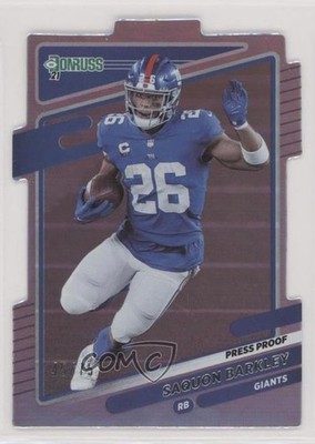 2021 Panini Donruss Press Proof Silver Die-Cut 45/75 Saquon Barkley #79 1l2