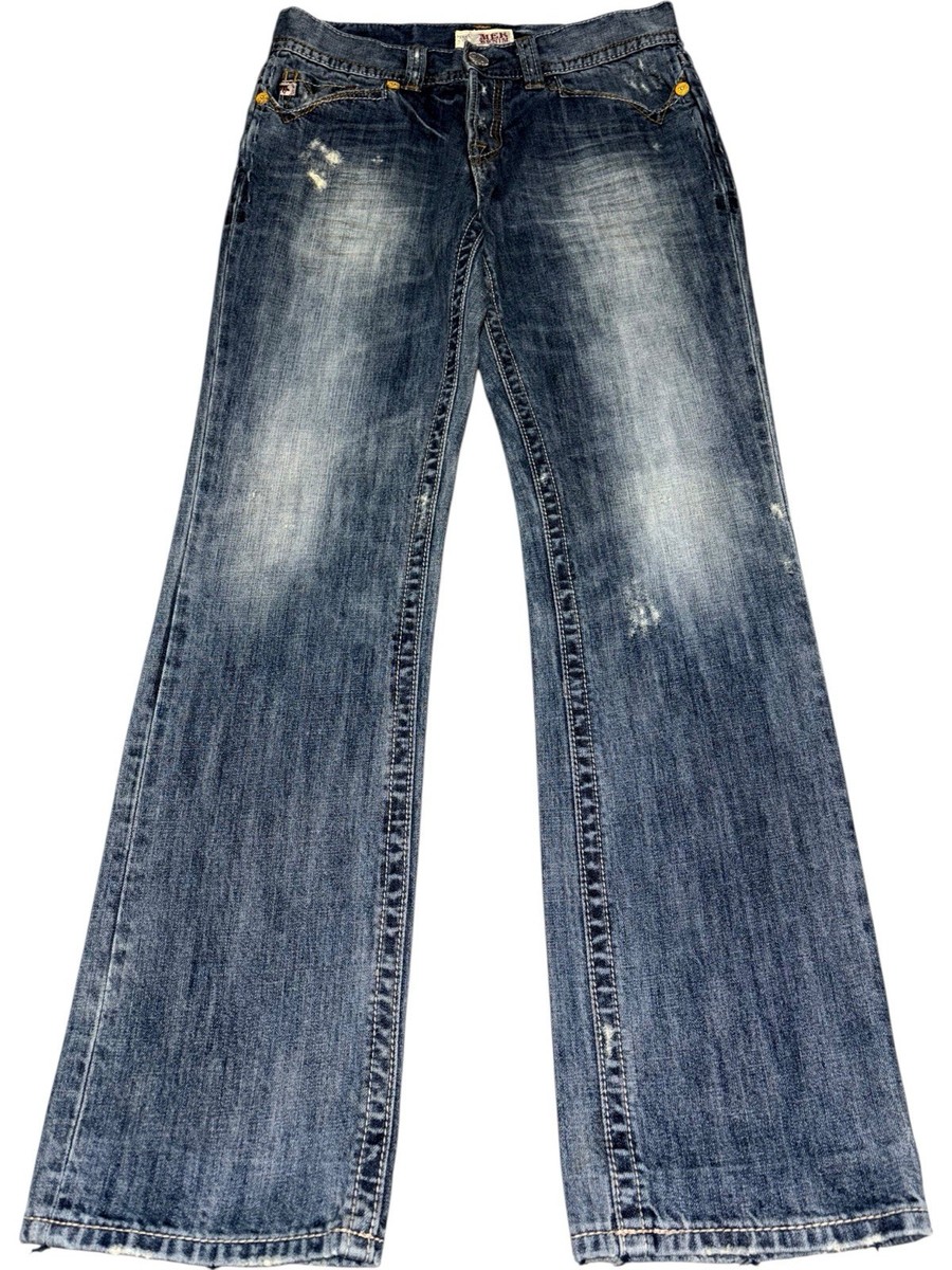 パンツ lgb : coated bootcut denim 32x34 MEK JEANS BOOTCut OAXACA DISTRESS Embroidery Logo LGB if six