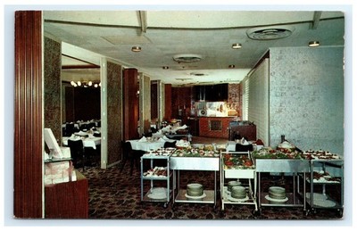 Vintage Embers Restaurant Gold Room Memphis TN Interior Postcard