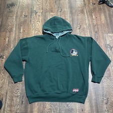 Vintage Green Mickey Co Quarter Zip Pullover Hoodie Sz Small
