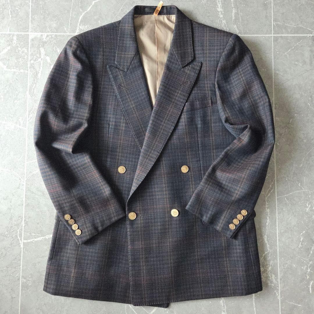 Burberry Horse Logo Double-Breasted Navy Blazer, Men's, Size Small thumbnail 2