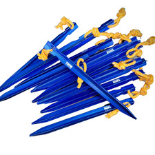 Estacas de aluminio de anclaje de 16 piezas para tienda de tres vigas clavijas de suelo ultraligeras para acampar T1-4