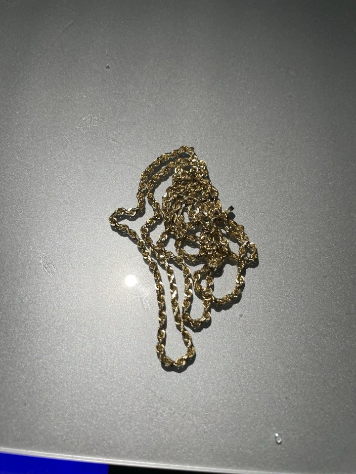 MICHAEL ANTHONY CADENA CUERDA ORO AMARILLO 14K Collar Langosta Hombre 18” 2mm 3G Foto 4 de 4