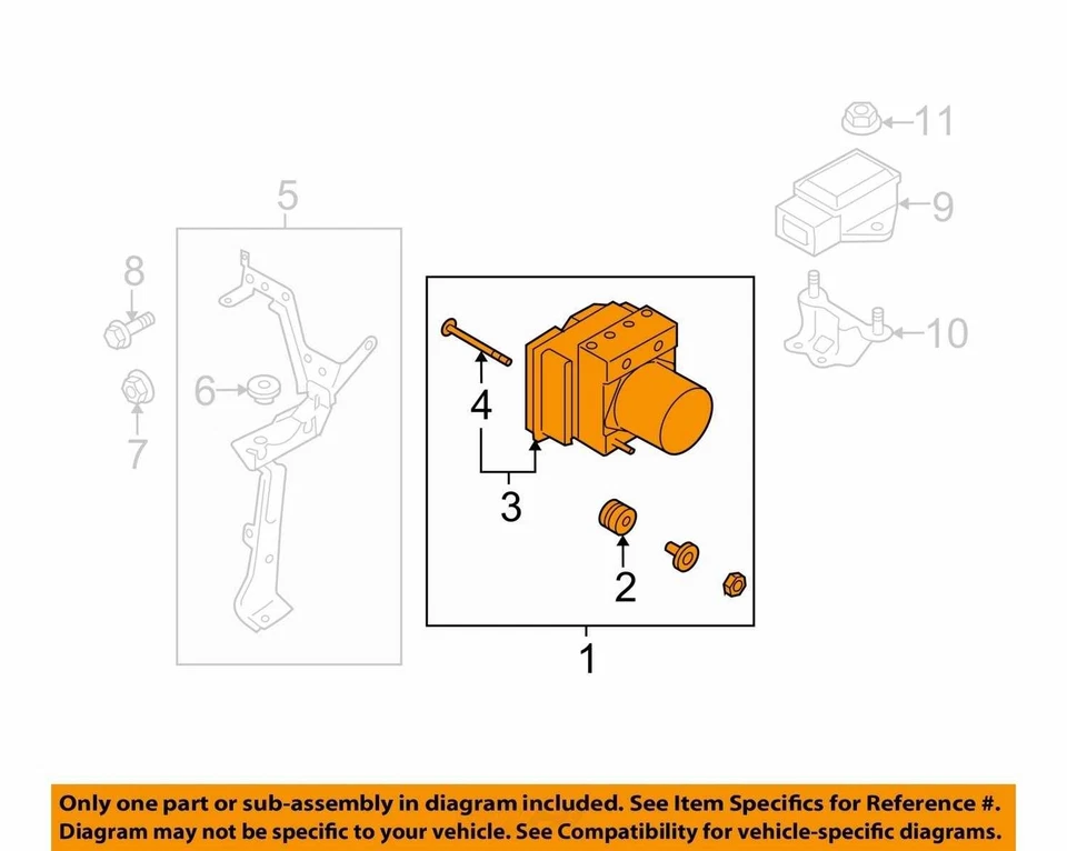 Conjunto modulador de piezas de freno antibloqueo turbo para 14-15 Forester 1989271 Foto 3 de 4