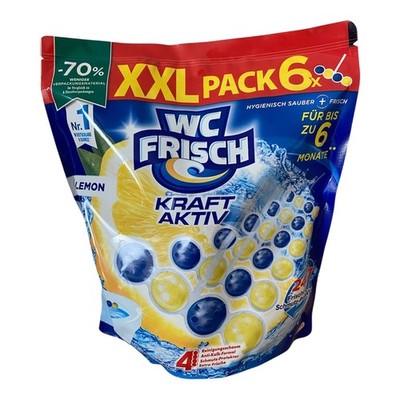 WC Frisch Kraft-Aktiv WC-Stein Lemon 6x 50g Toilettenstein Duftstein XXL-Pack