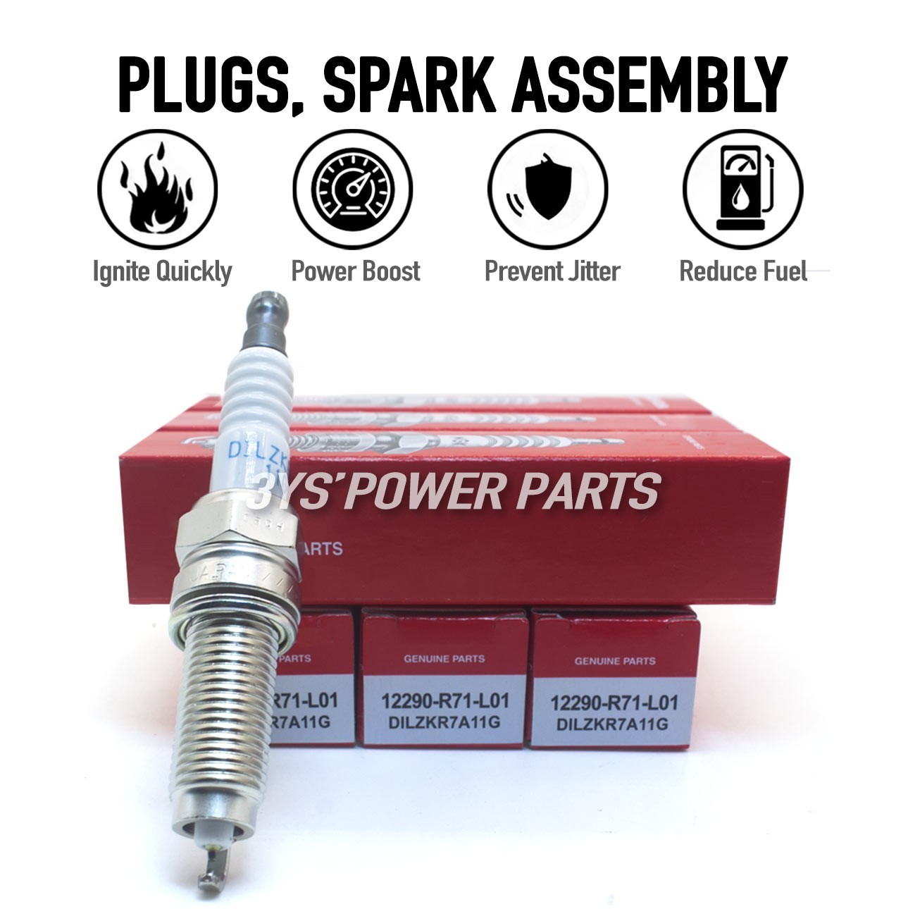 New DILZKR7A11G 6 Iridium Spark Plug 12290-R71-L01 For Accord Civic Odyssey TL