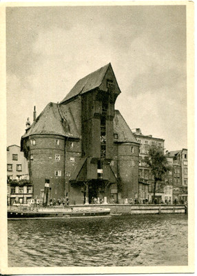 Postcard Danzig/Gdansk crane around 1940