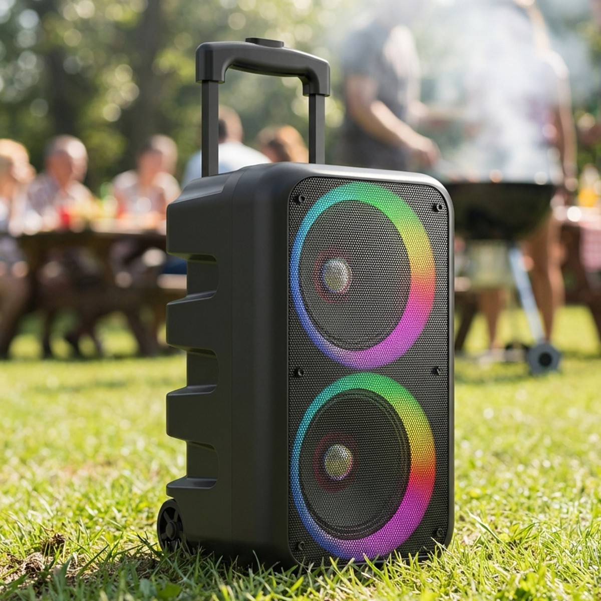 Enceinte bluetooth portable lumineuse grand format 41cm avec micro