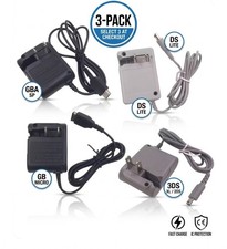 3pcs AC Adapter Wall Charger for Nintendo 3DS XL, 2DS, DS Lite, GBA SP, Micro