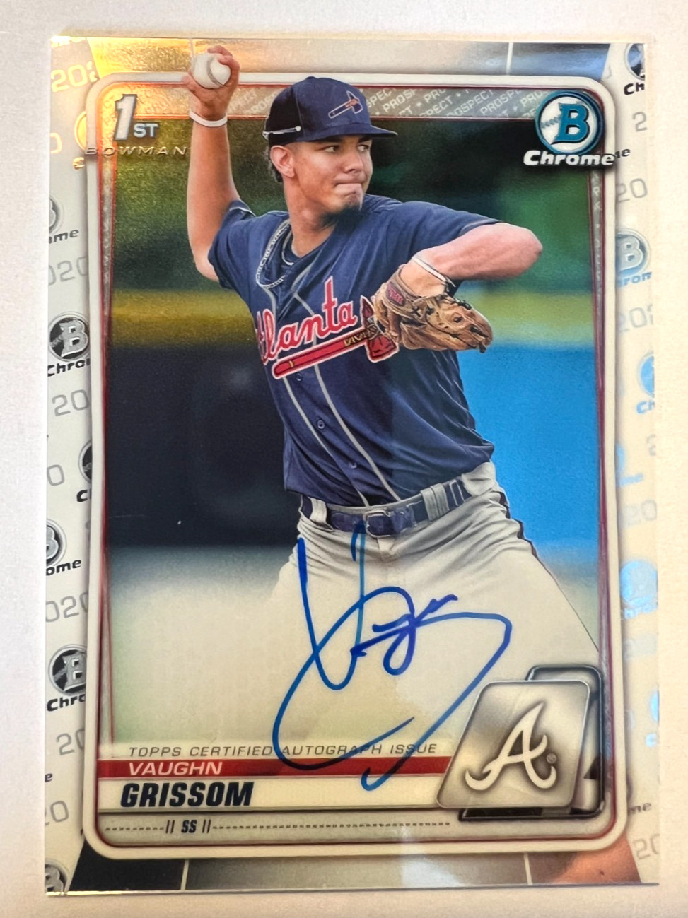 2020 Bowman Chrome Prospect Auto Vaughn Grissom #CPA-VG Auto