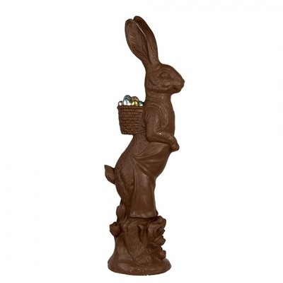 5MG0056   Turmhoher XXL Schoko-Hase! Osterhase mit Eierkorb (29 x 20 x 91 cm) C