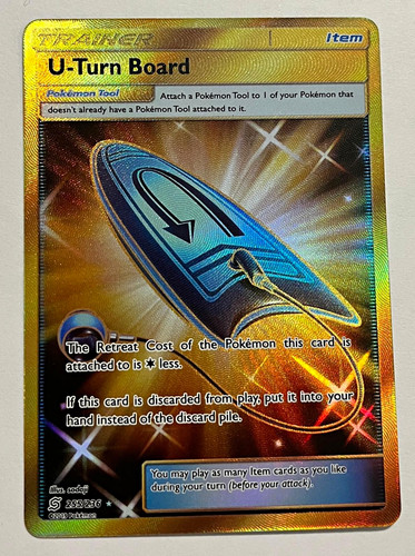 The Pokémon Company U-Turn Board 255/236 Unified Minds Full Art Holo Secret 2019