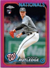 2024 Topps Chrome #42 Jackson Rutledge Pink Refractors Washington Nationals