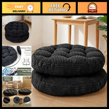Large 22x22" Memory Foam Floor Pillow, Round Corduroy Cushion for Yoga, Meditati