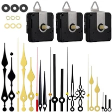 EMOON 3 Pcs High Torque Clock Mechanism Replacement Total Shaft Length 7/8 in