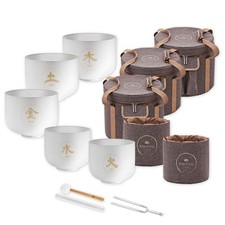 Meinl Sonic Energy TCMCSBSET5 Quartz Singing Bowls Set 5-Elements with Tuning Fork