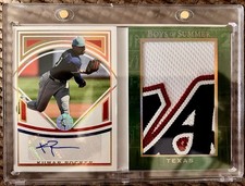 2025 Panini Boys Of Summer Kumar Rocker Patch Auto Booklet #09/10 Texas Rangers