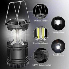 1/ 2 x 30 LED Portable Camping Torch Battery Operated Lantern Night Light  Lamp