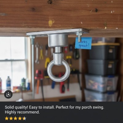 Durable Tire Swing Attachment - Heavy-Duty Steel Swivel with Easy Installation
