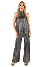 Kostüm Disco Queen silber 70er Party Karneval Fasching Damen Kostüm