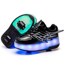 Roller Skate Shoes for Boys Girls LED Roller Sneakers Light Up Fashion Flashi...