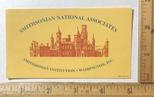 Vintage Smithsonian Institute National Associates Decal Sticker Washington DC
