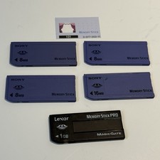 Lot of 5 Sony, Lexar Memory Stick 1GB 16MB/8MB B7:9 