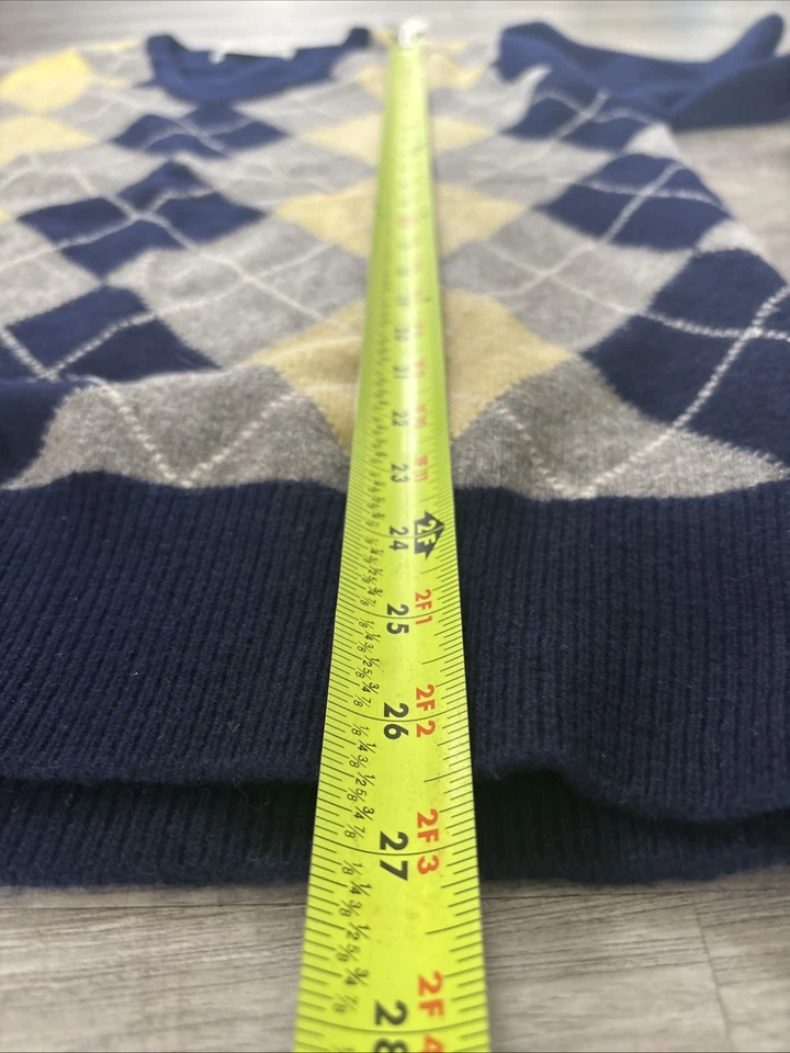 Suéter De Colección Berk Burlington Arcade London 100% Cachemira Para Hombre M/L Azul Marino Argyl Foto 4 de 4