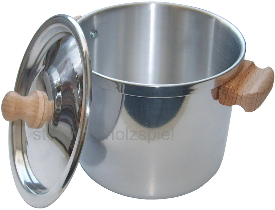 Alu-Henkeltopf hoch Ø10cm Topf+Deckel Kinderküche,Kinderherd, Glückskäfer 530132