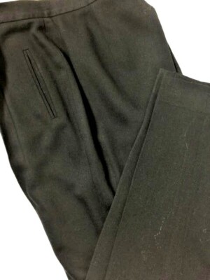 Rena Rowan Saville Women Pants Black Wool Lined Pleated Career   SIZE 8     
