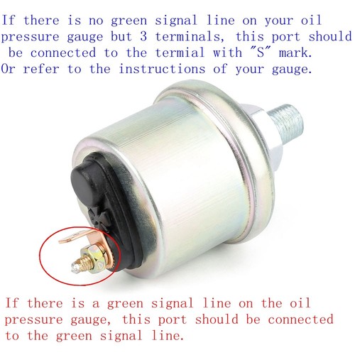 Interruptor transmisor sensor de presión de aceite del motor 1/8NPT para medidor de prensa digital - Imagen 4 de 9