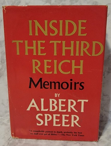 Inside The Third Reich Memoirs by Albert Speer 1970 Hardcover Book Club Edition - Imagen 1 de 4