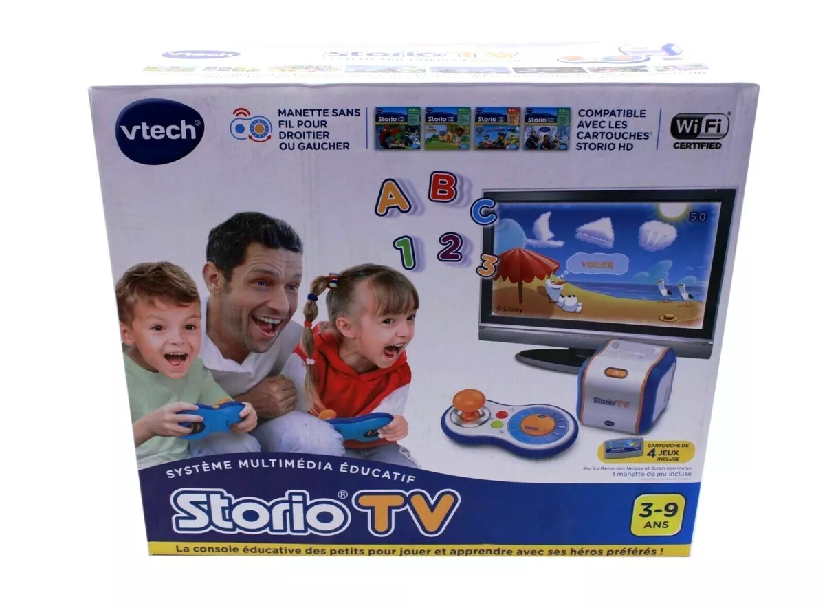 STORIO TV VTECH CONSOLE + 1 cartridge with 4 games included - NEW