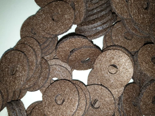 Vintage radio new  Dark Brown knob felts  in lots of 100. Machine precision cut