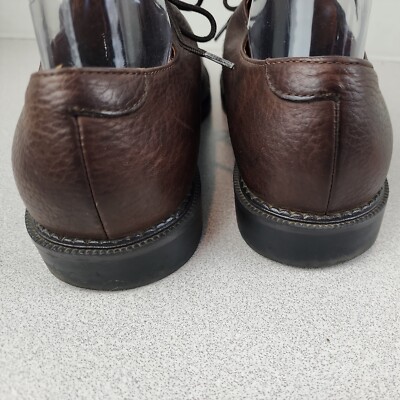 St. John’s Bay Men’s Leather Oxfords Dress Shoes Size 9W Color Dark Brown St. John main image 2