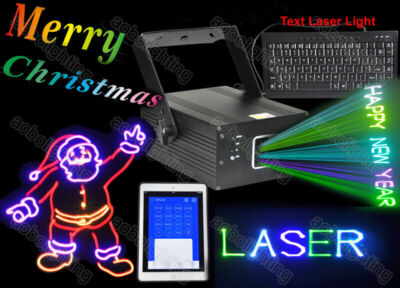 Wireless DJ disco Laser stage lighting night club party Keyboard Text Laser Show