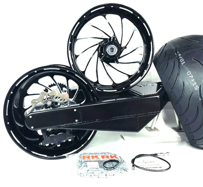 330 OSD FAT TIRE KIT W BLACK CONTRAST CUT TURBO WHEELS 06-11