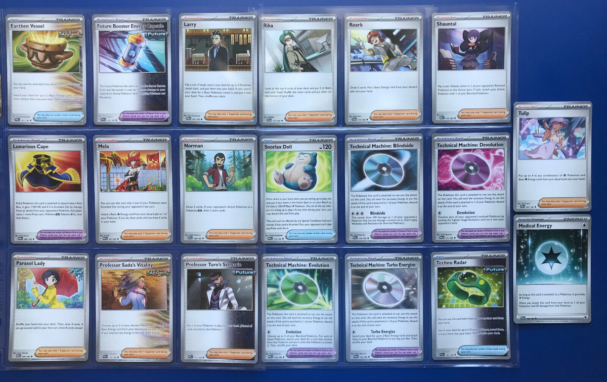 POKEMON PARADOX RIFT x182 COMPLETE C/UNC/HOLO RARE/EX/ENERGY CARD