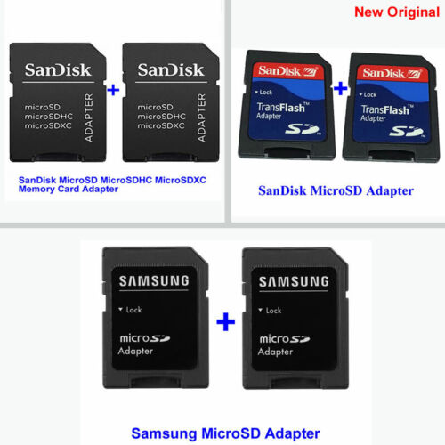 2pcs x 100% Genuine SanDisk Samsung MicroSD MicroSDHC MicroSDXC Card Adapter - Picture 1 of 3